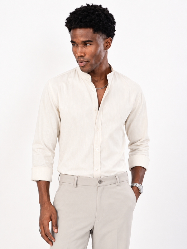 Ilyzly  Chinese Collar Shirt