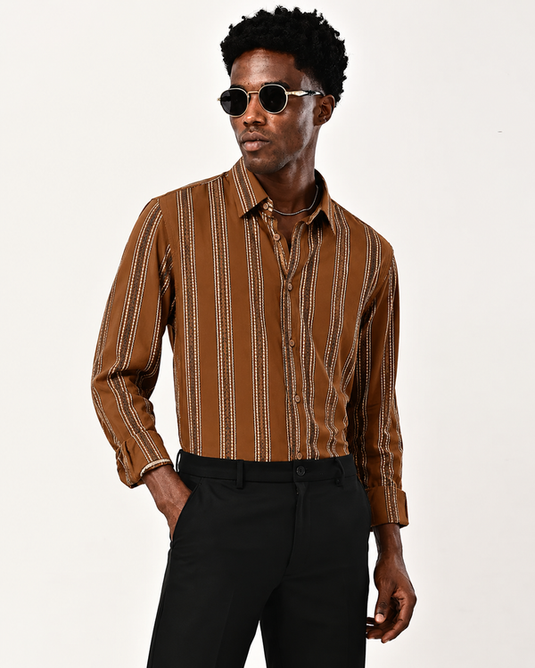 LYZLY Vintage Stripe Shirt