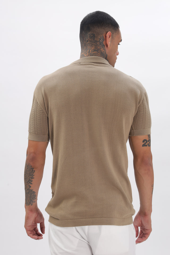 Chevron Classic Brown Polo T-shirt Ilyzly