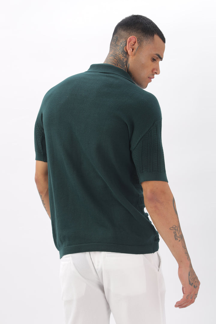 Chevron Classic Green Polo T-shirt Ilyzly