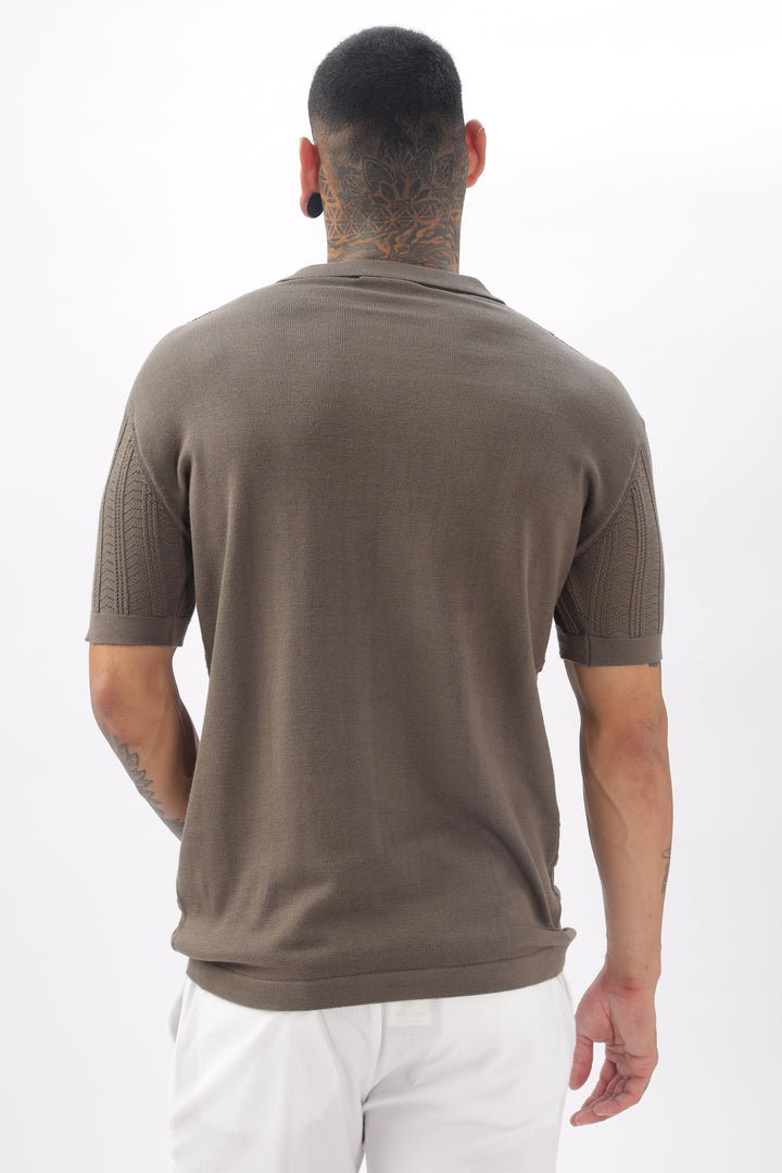 Chevron Classic Grey Polo T-shirt Ilyzly