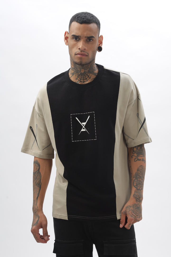 CrossBlock Black&Grey Dropshoulder Tee Ilyzly