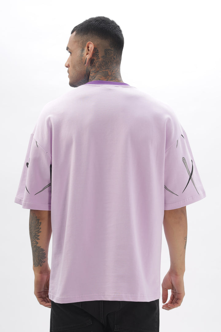 CrossBlock Purple&Lavender Dropshoulder Tee Ilyzly