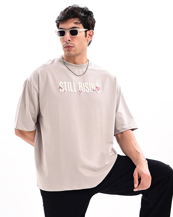 Ilyzly grey Still Rising Printed T Shirt