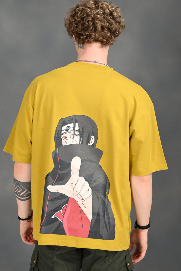 Yellow ITACHI Print T-Shirt