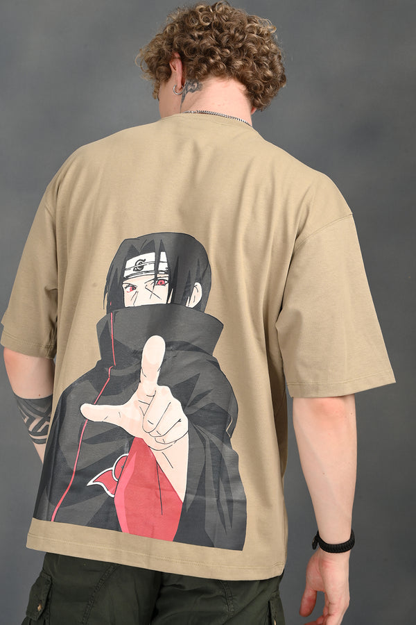 Beige ITACHI Print T-Shirt