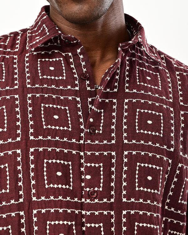 Ilyzly Geometric Square  Shirt