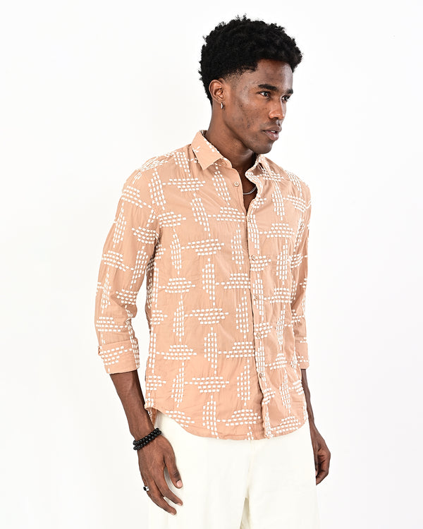 Ilyzly Geometric Dotted Shirt