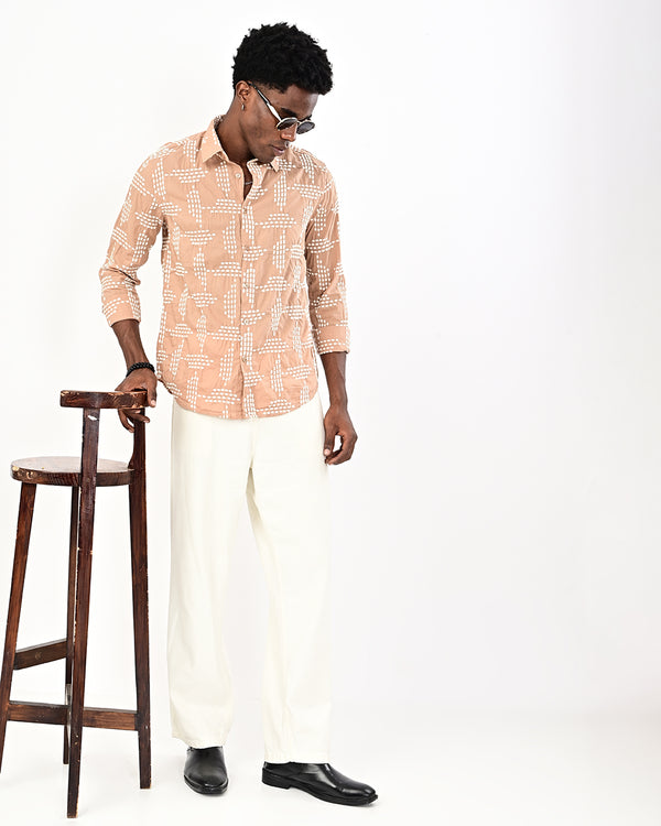 Ilyzly Geometric Dotted Shirt