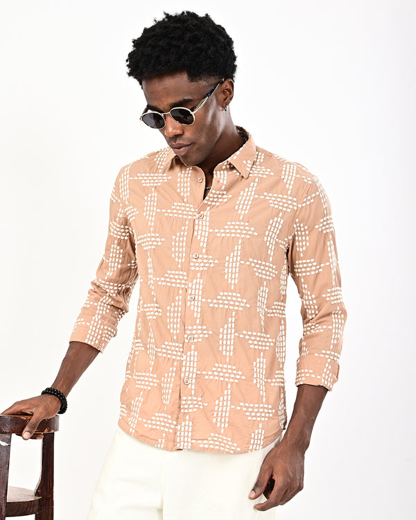 Ilyzly Geometric Dotted Shirt
