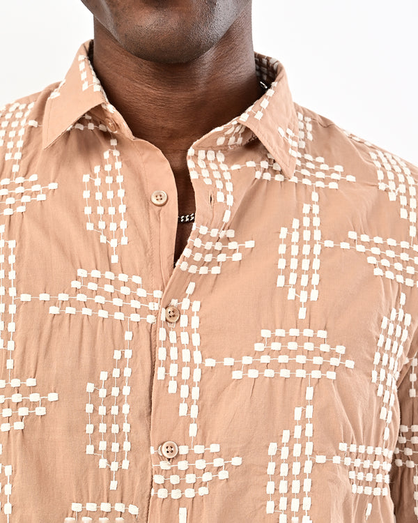 Ilyzly Geometric Dotted Shirt