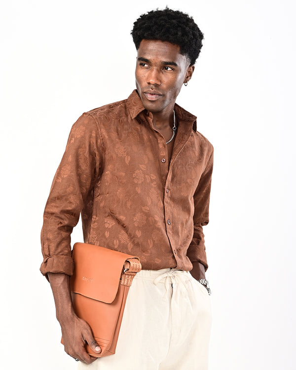 ILYZLY Heritage Floral Jacquard Shirt