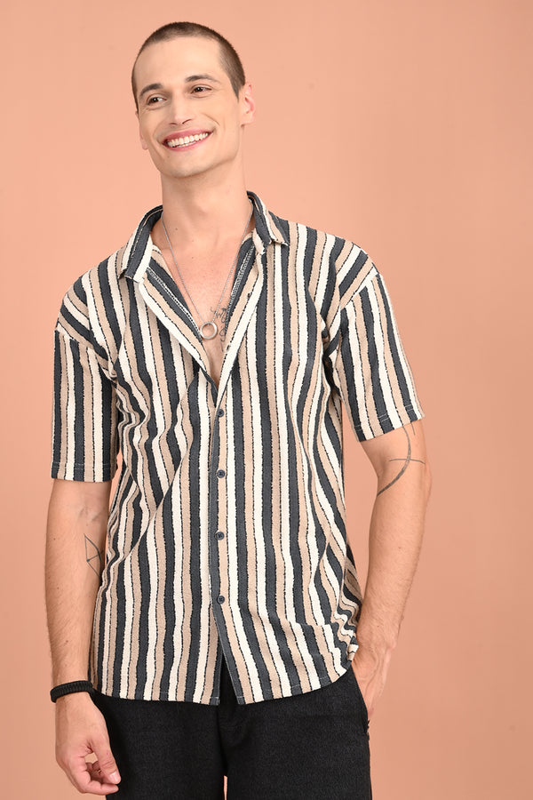 IZI Green Corduroy Striped Shirt