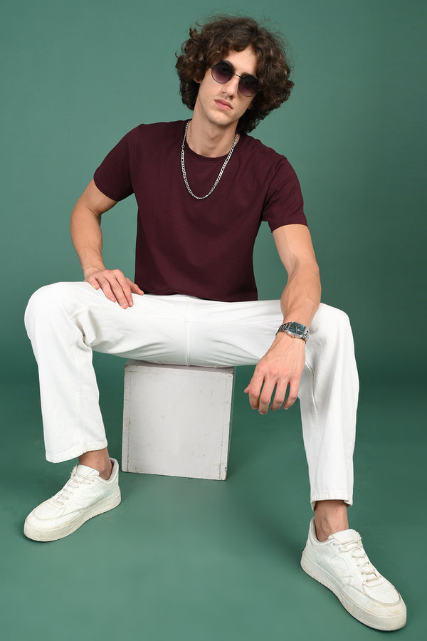 Maroon Plain T-Shirt