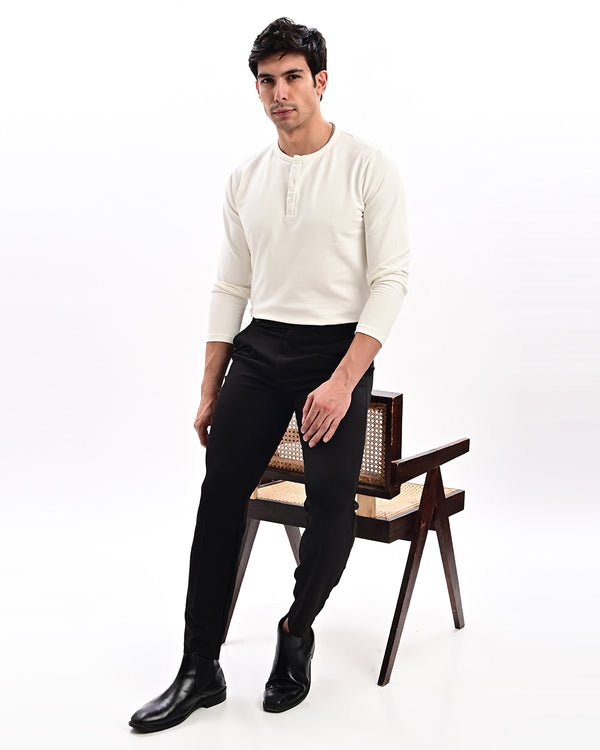 Izi White Henley T Shirt