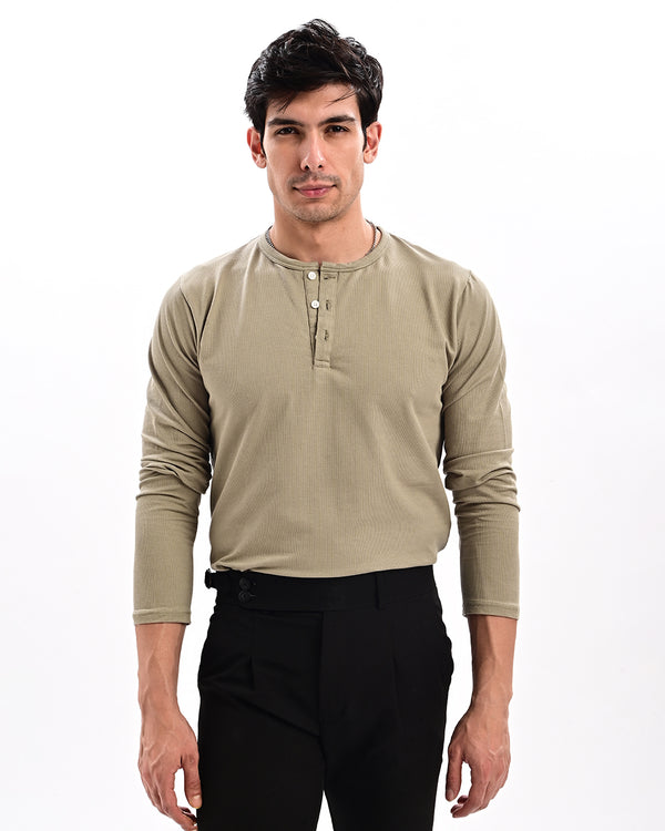 Izi Green Henley T Shirt