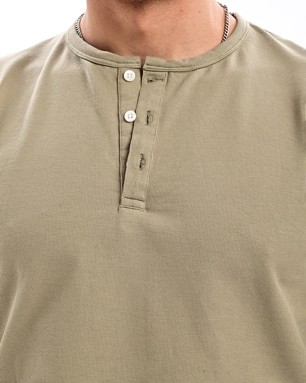 Izi Green Henley T Shirt