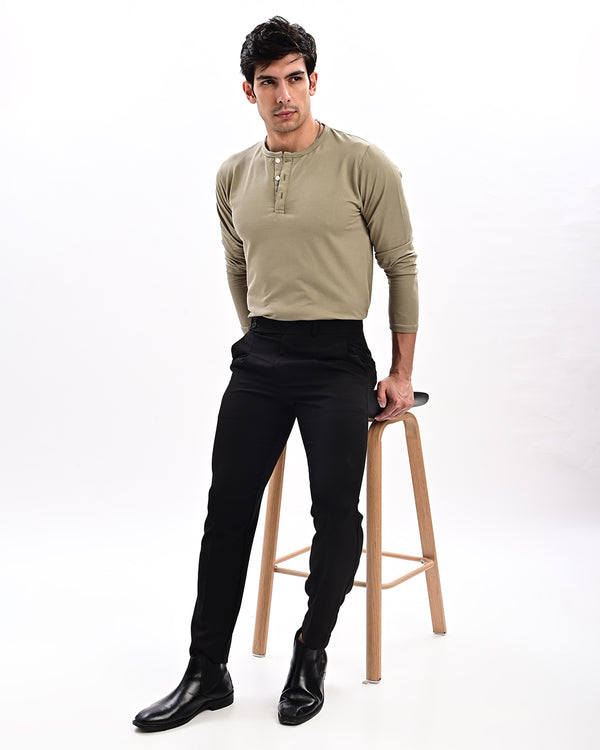 Izi Green Henley T Shirt