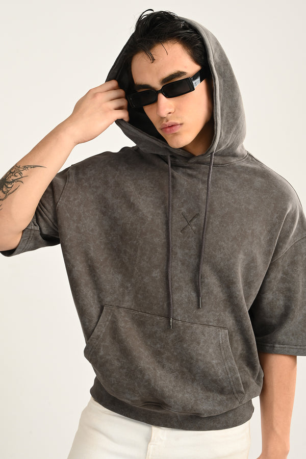 Grey Drop shoulder hoodie