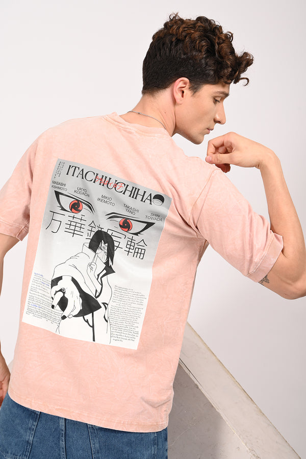 Light Pink Anime Half Sleeve T-shirt