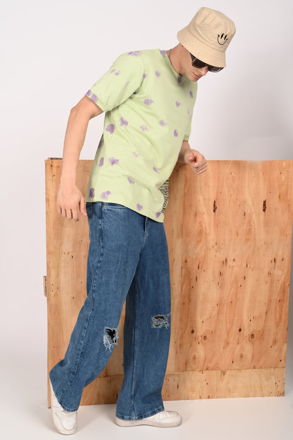 Green Snoop Dog Half Sleeve T-shirt