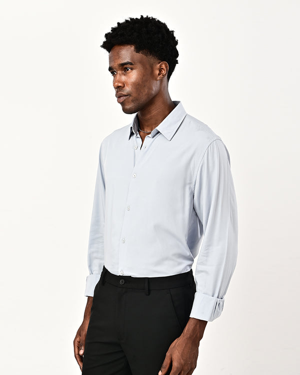 Ilyzly solid poplin Shirt - blue
