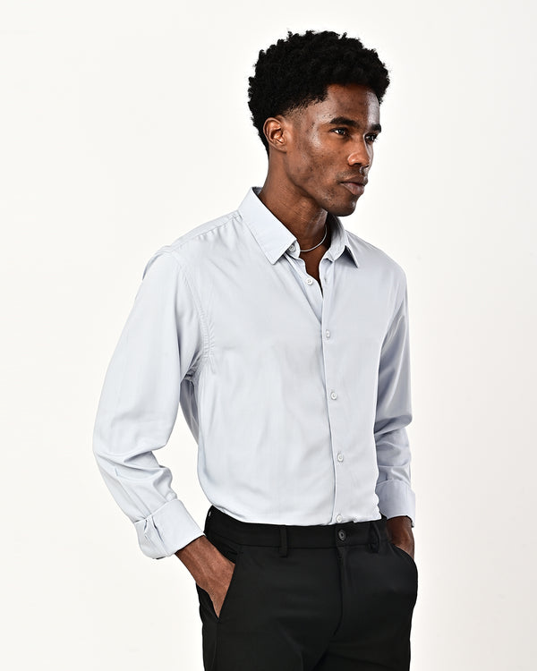 Ilyzly solid poplin Shirt - blue