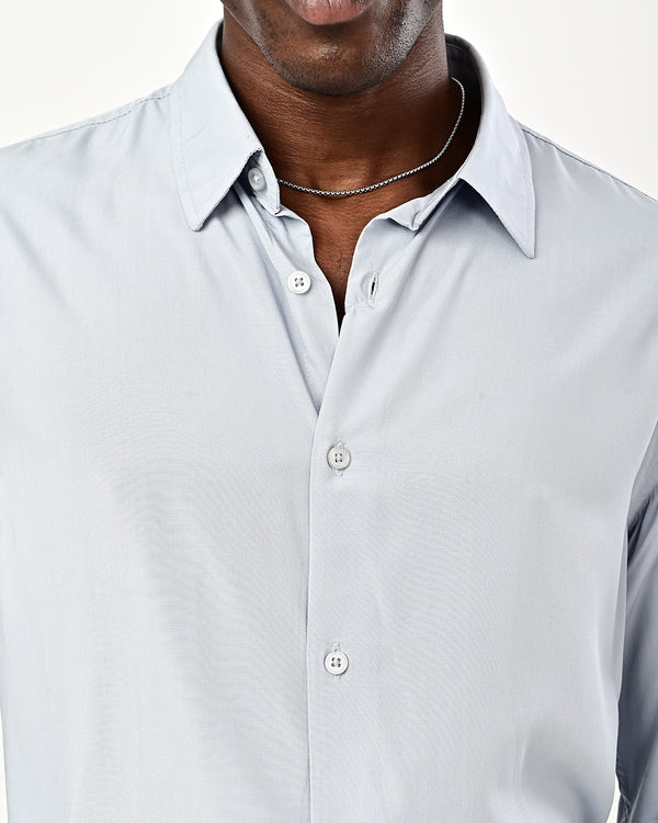 Ilyzly solid poplin Shirt - blue