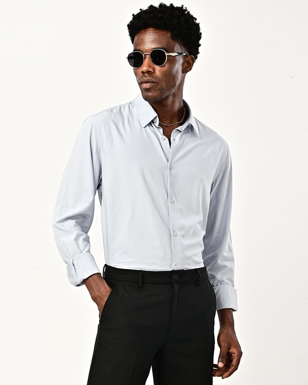 Ilyzly solid poplin Shirt - blue