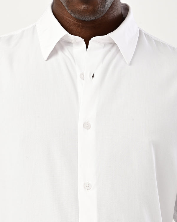 Ilyzly solid poplin Shirt - white
