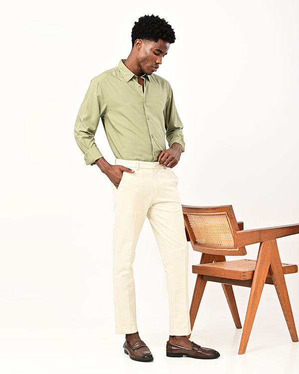 Ilyzly solid poplin Shirt - light green