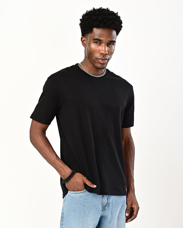 Izi solid plain Tshirt - black