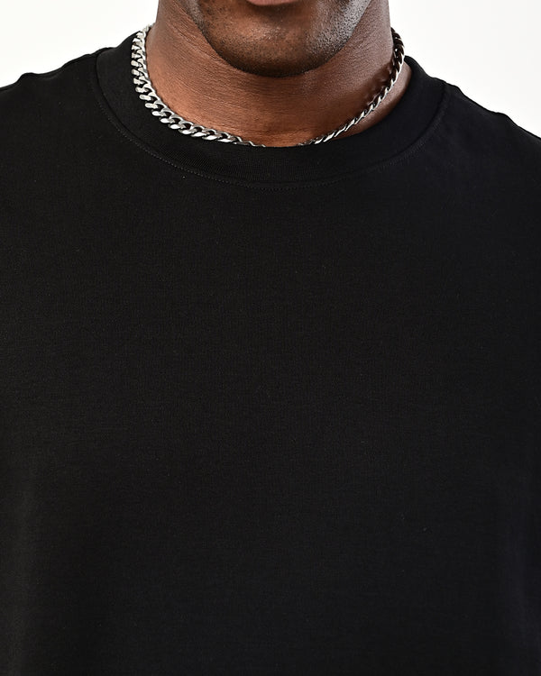 Izi solid plain Tshirt - black