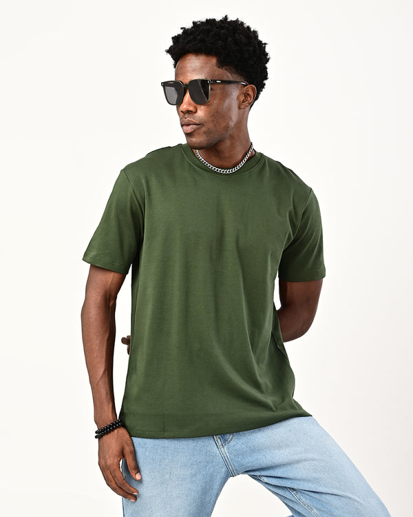 Izi solid plain tshirt- green