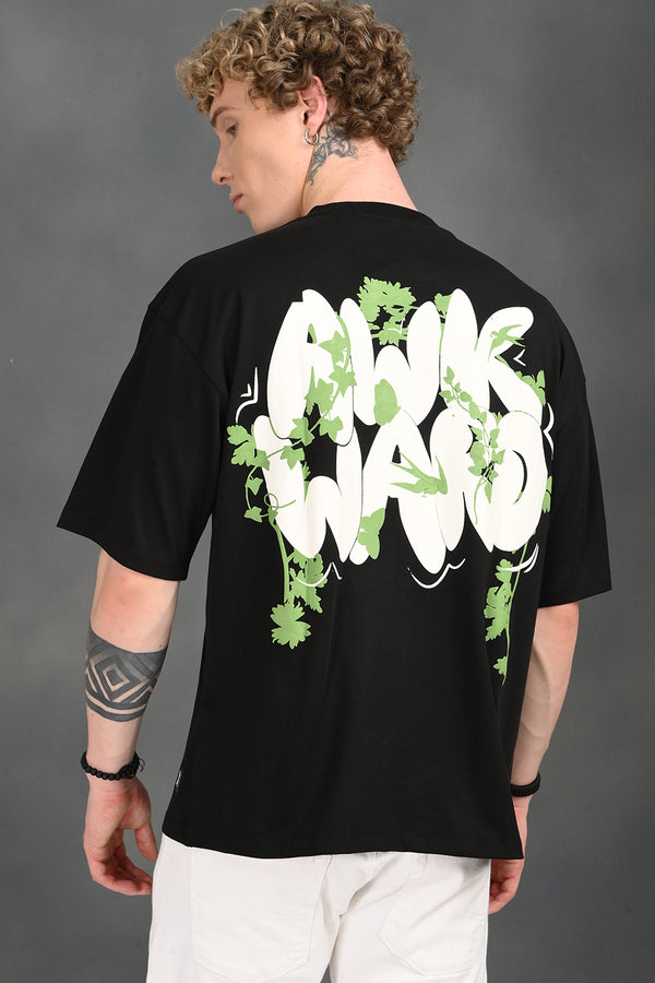 Black Awkward Print T-Shirt