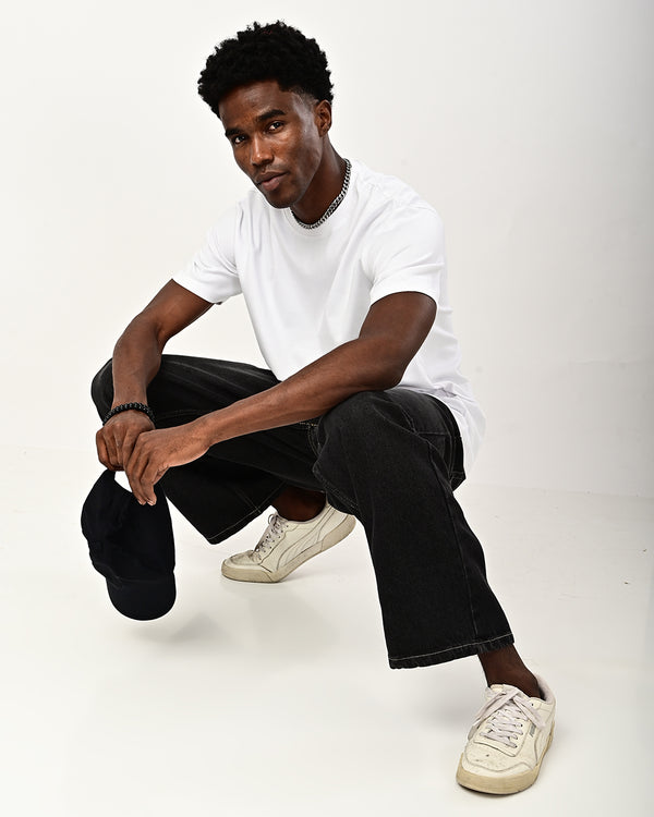 Izi solid plain Tshirt - white