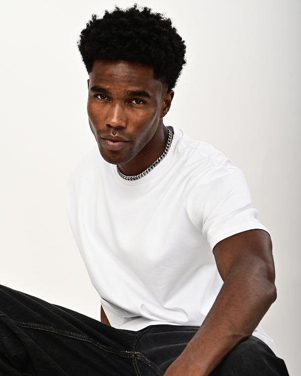 Izi solid plain Tshirt - white