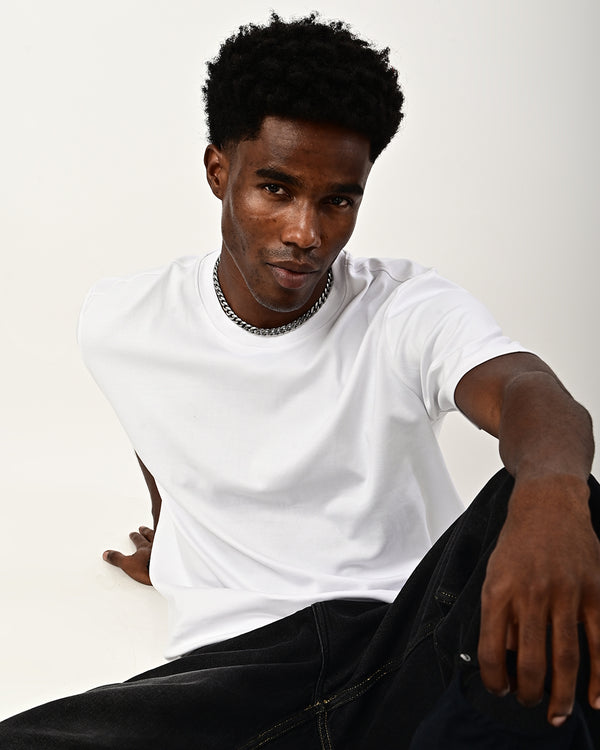 Izi solid plain Tshirt - white