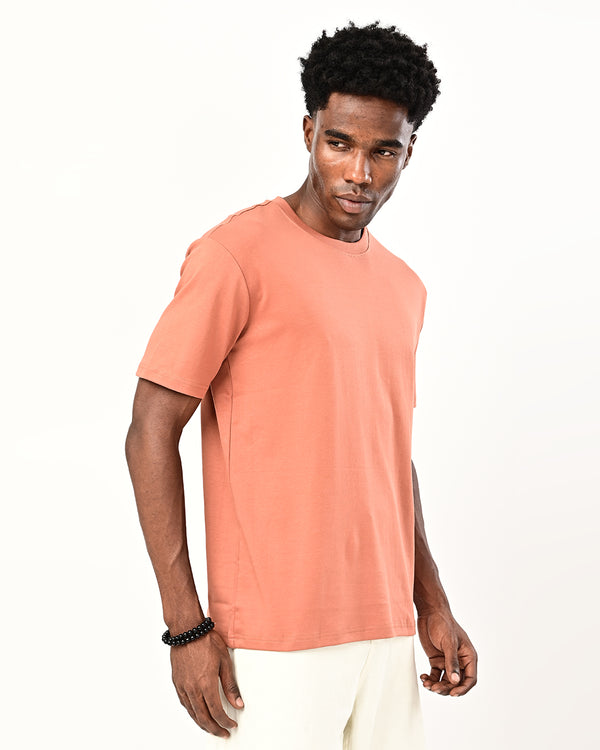 Izi solid plain Tshirt- rust