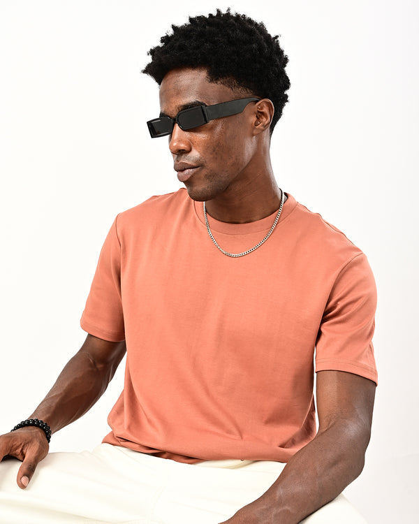 Izi solid plain Tshirt- rust