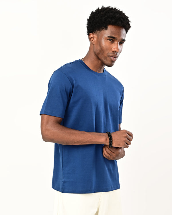 Izi solid plain Tshirt- navy blue