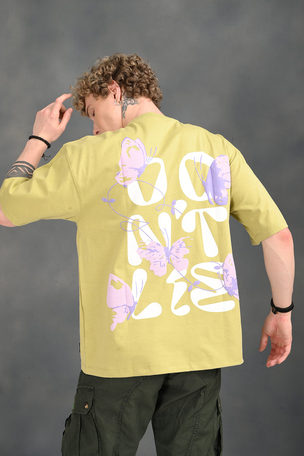 Lime Yellow Don't Lie Print T-Shirt