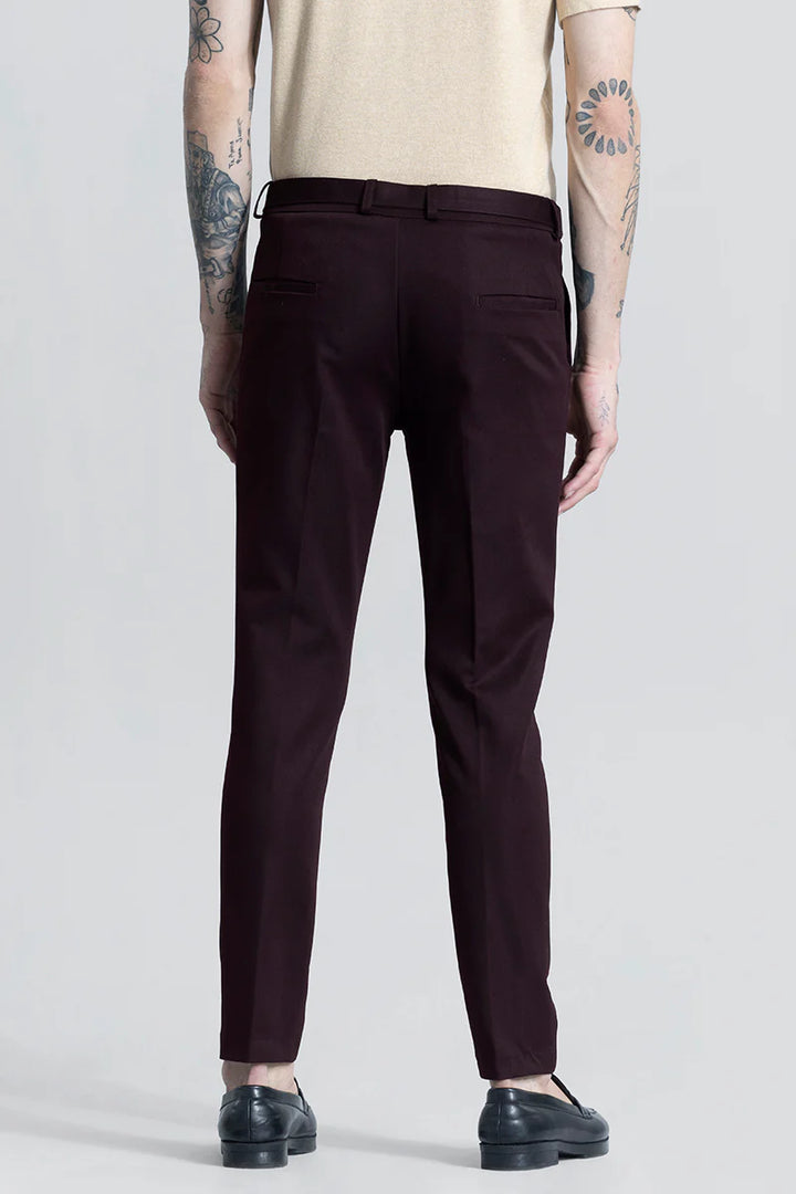 Flex Fit Burgundy Formal Trouser Ilyzly