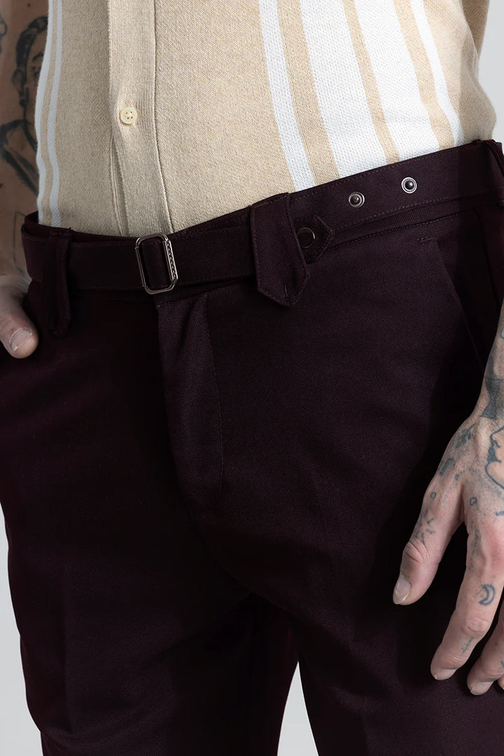 Flex Fit Burgundy Formal Trouser Ilyzly