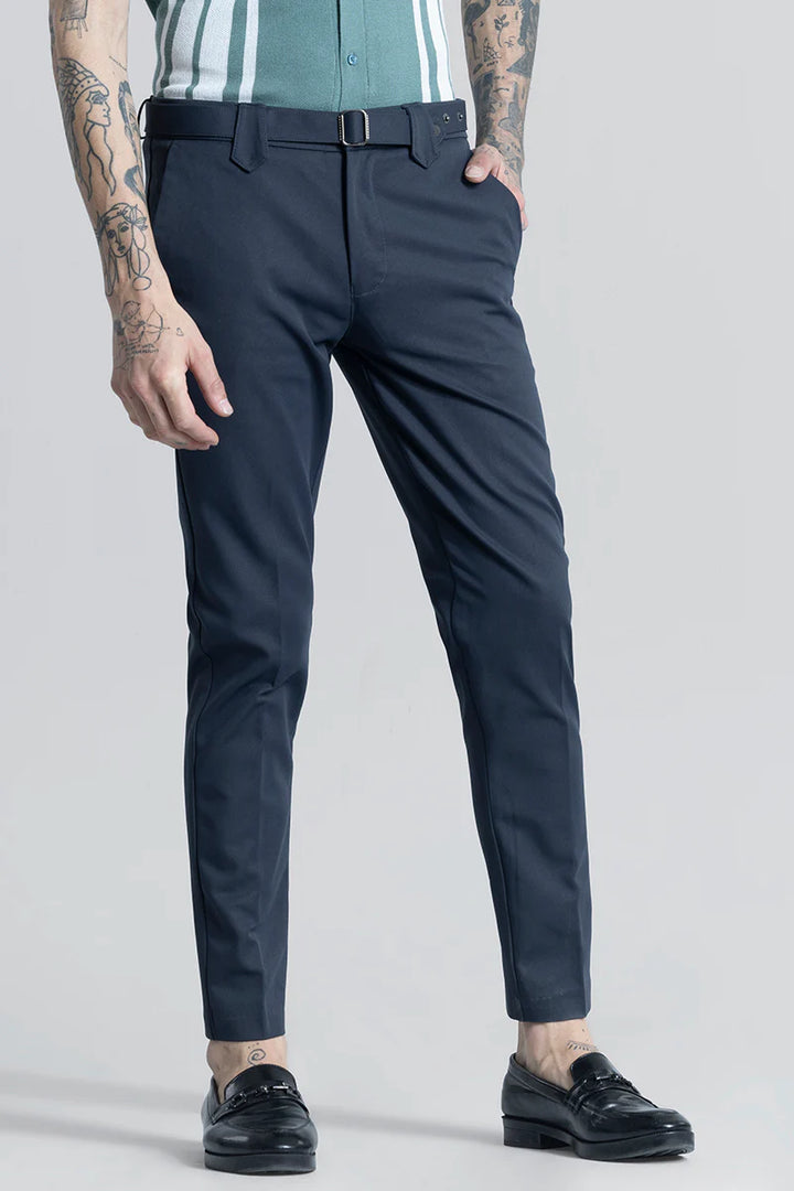 Flex Fit Prussian Blue Formal Trouser Ilyzly