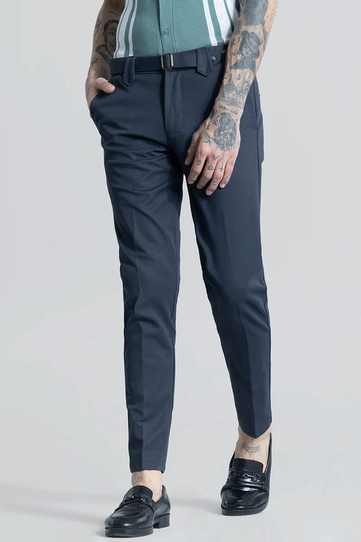 Flex Fit Prussian Blue Formal Trouser Ilyzly