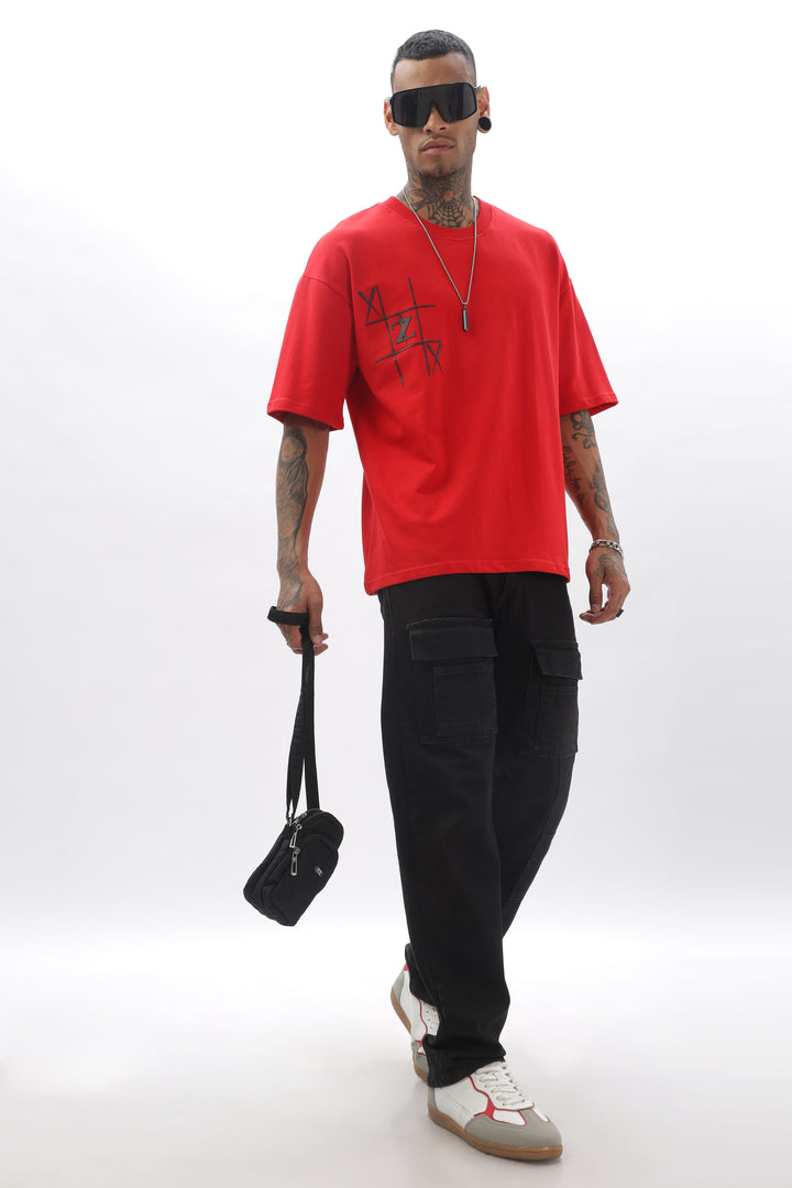 GameOn XO Red Dropshoulder Tshirt Ilyzly