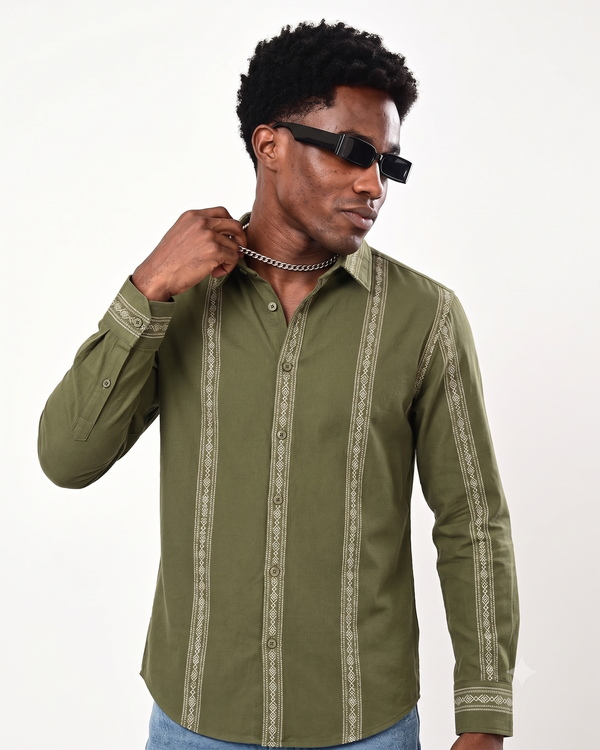 ILYZLY Premium ethnic Stripe Shirt