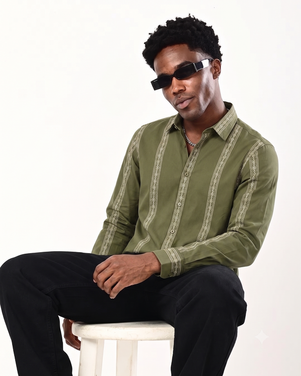 ILYZLY Premium ethnic Stripe Shirt