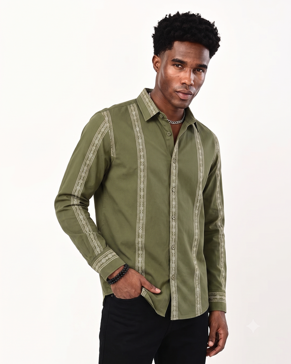 ILYZLY Premium ethnic Stripe Shirt
